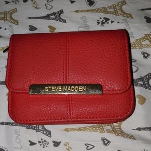All red Steve Madden wallet
